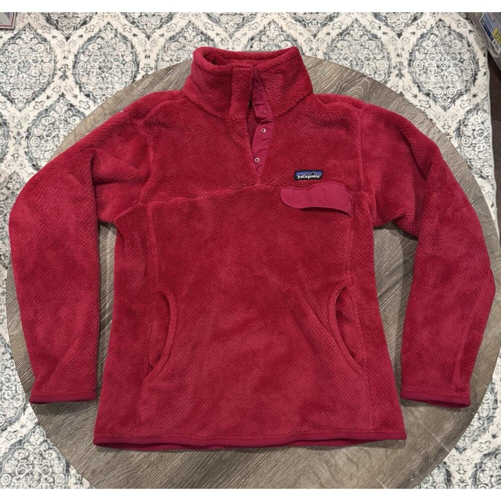 Patagonia Dark Pink Fleece Snap-T Pullover